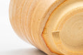 Japanese Teacups - Pair of Beige Asagao-gata Hagi-yaki Yunomi - 110ml - closeup of the underside and foot