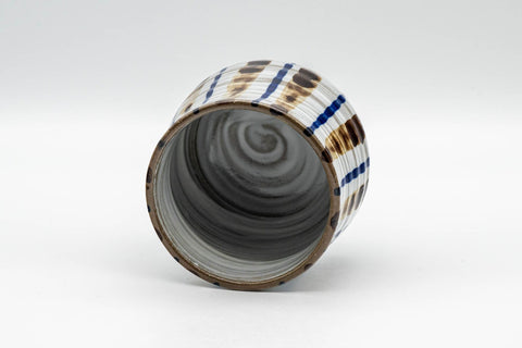 Japanese Teacup - Brush-Glazed Striped Yunomi - 140ml