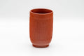Tezumi — Japanese Teacup - Engraved Tsutsu-gata Tokoname-yaki Yunomi - 190ml — front view