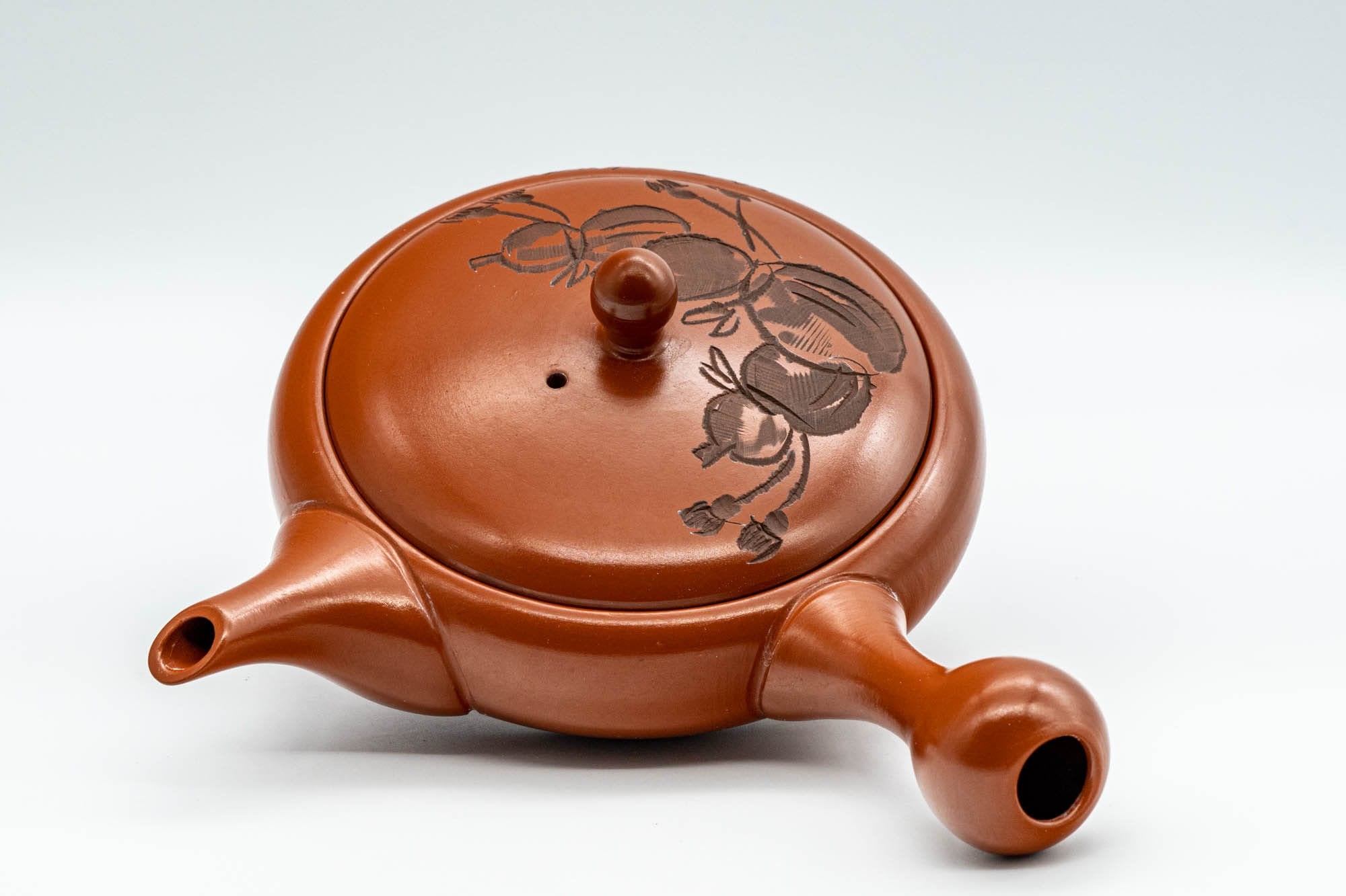 Japanese Kyusu - Gourd Hira-gata Tokoname-yaki Nozomi Teapot - 200ml - Tezumi