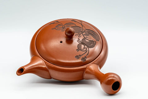 Japanese Kyusu - Gourd Hira-gata Tokoname-yaki Nozomi Teapot - 200ml - Tezumi