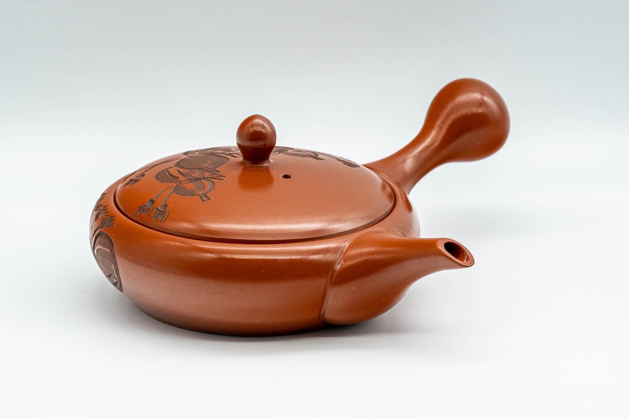 Japanese Kyusu - Gourd Hira-gata Tokoname-yaki Nozomi Teapot - 200ml - Tezumi