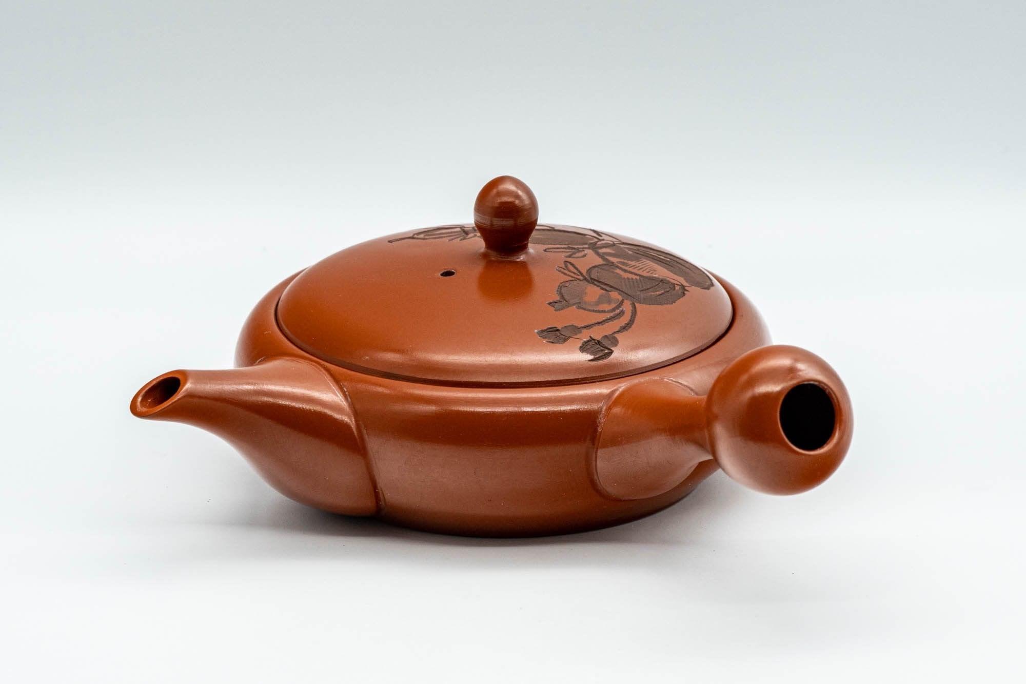 Japanese Kyusu - Gourd Hira-gata Tokoname-yaki Nozomi Teapot - 200ml - Tezumi