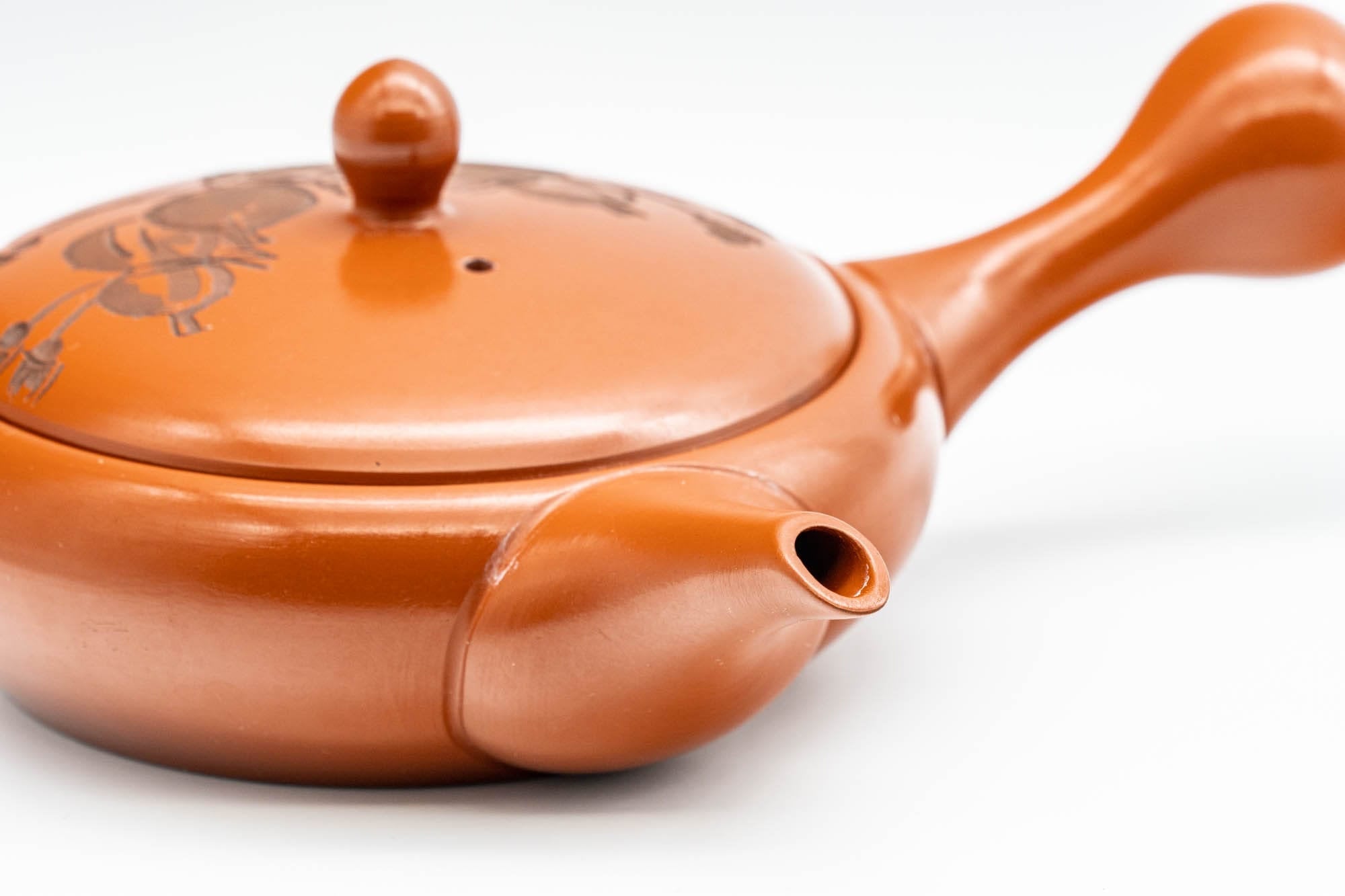 Japanese Kyusu - Gourd Hira-gata Tokoname-yaki Nozomi Teapot - 200ml - Tezumi