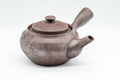Tezumi — Japanese Kyusu - Large Banko-yaki 萬古焼 Teapot with Floral Motif - 500ml — three-quarter view