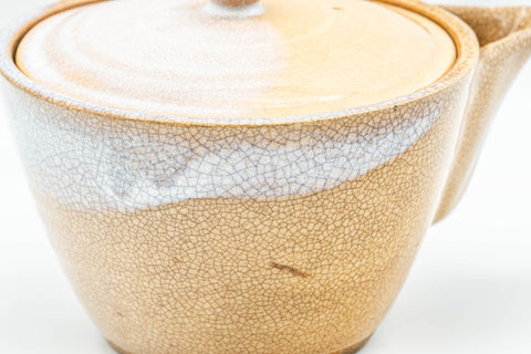 Tezumi — Japanese Kyusu - Houhin-style Hagi-yaki Do-ake Teapot - 320ml — closeup of the decoration