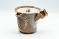 Japanese Kyusu - Tall Hagi-yaki Do-ake Teapot - 425ml - side and rear view showing the handle