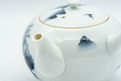 Japanese Kyusu - Porcelain Arita-yaki Debeso Teapot - 240ml - Tezumi