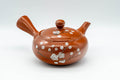 Japanese Kyusu - Engraved Plum Blossoms Tokoname-yaki Teapot - 350ml - Tezumi