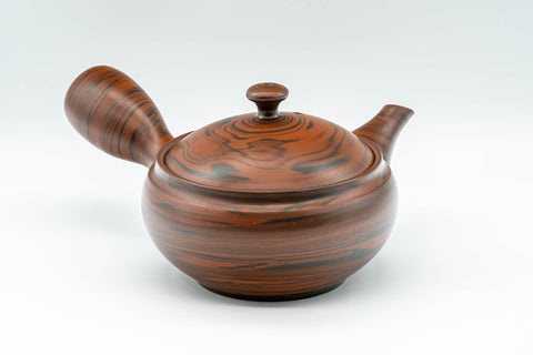 Japanese Kyusu - 雲仙窯 Unzen Kiln Red Nerikomi Tokoname-yaki Teapot - 275ml