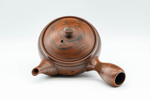 Japanese Kyusu - 雲仙窯 Unzen Kiln Red Nerikomi Tokoname-yaki Teapot - 275ml