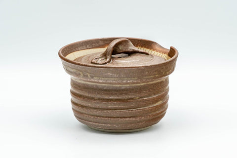 Japanese Tea Set - 大西忠左 Tadashi Onishi - Shigaraki-yaki Shiboridashi Teapot - Katakuchi Water Cooler - 3 Yunomi Teacups