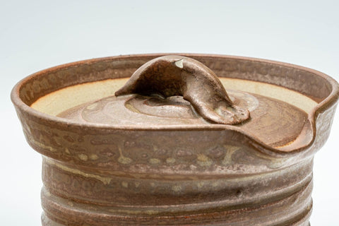 Japanese Tea Set - 大西忠左 Tadashi Onishi - Shigaraki-yaki Shiboridashi Teapot - Katakuchi Water Cooler - 3 Yunomi Teacups