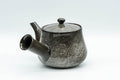 Japanese Tea Set - Yokoishi Gagyu Musashino Kyusu with 5 Yunomi - side view of the teapot from the spout