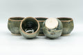 Tezumi — Japanese Tea Set - Green Drip-Glazed Debeso Kyusu Teapot with 5 Yunomi Teacups — additional view