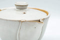 Tezumi — Japanese Tea Set - 赤膚山 Akiyama Kiln - Houhin Teapot and Katakuchi Water Cooler — the teapot and cups arranged together