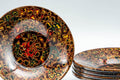 Japanese Chataku - Set of 5 唐塗 Kara-nuri Urushi Lacquer Tea Saucers - Tezumi