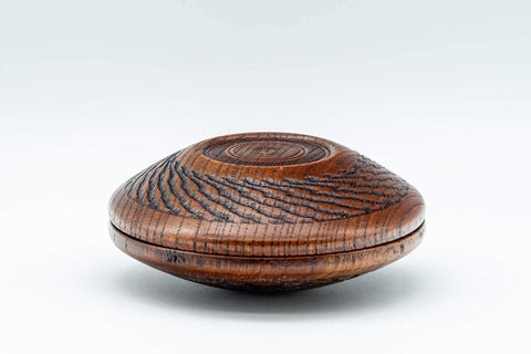 Japanese Incense Kogo - 欅 Keyaki Wooden Container 香合 - 90ml - Tezumi