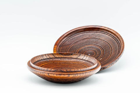 Tezumi — Japanese Incense Kogo - 欅 Keyaki Wooden Container 香合 - 90ml — top-down view of the interior