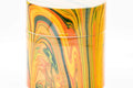 Tezumi — Japanese Chazutsu - Orange Marbled Lacquer Tea Canister - 200ml — another angle