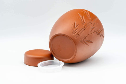 Japanese Chatsubo - 茶壺 Bamboo Red Shudei Tokoname-yaki Tea Jar - 400ml - Tezumi