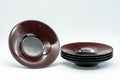 Japanese Chataku - 七々子塗 Nanako-nuri Urushi Lacquer Tea Saucers - Tezumi