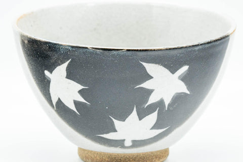 Japanese Matcha Bowl - Momiji Maple Leaves Sugi-nari Chawan - 400ml - Tezumi