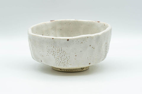 Japanese Matcha Bowl - White Shino Glazed Wabi-Sabi Chawan - 300ml - Tezumi