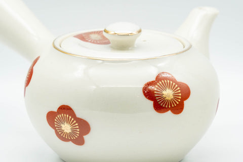 Japanese Kyusu - Floral Kutani-yaki Debeso Teapot - 275ml - Tezumi