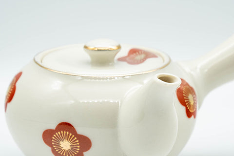 Japanese Kyusu - Floral Kutani-yaki Debeso Teapot - 275ml - Tezumi