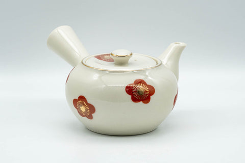 Japanese Kyusu - Floral Kutani-yaki Debeso Teapot - 275ml - Tezumi