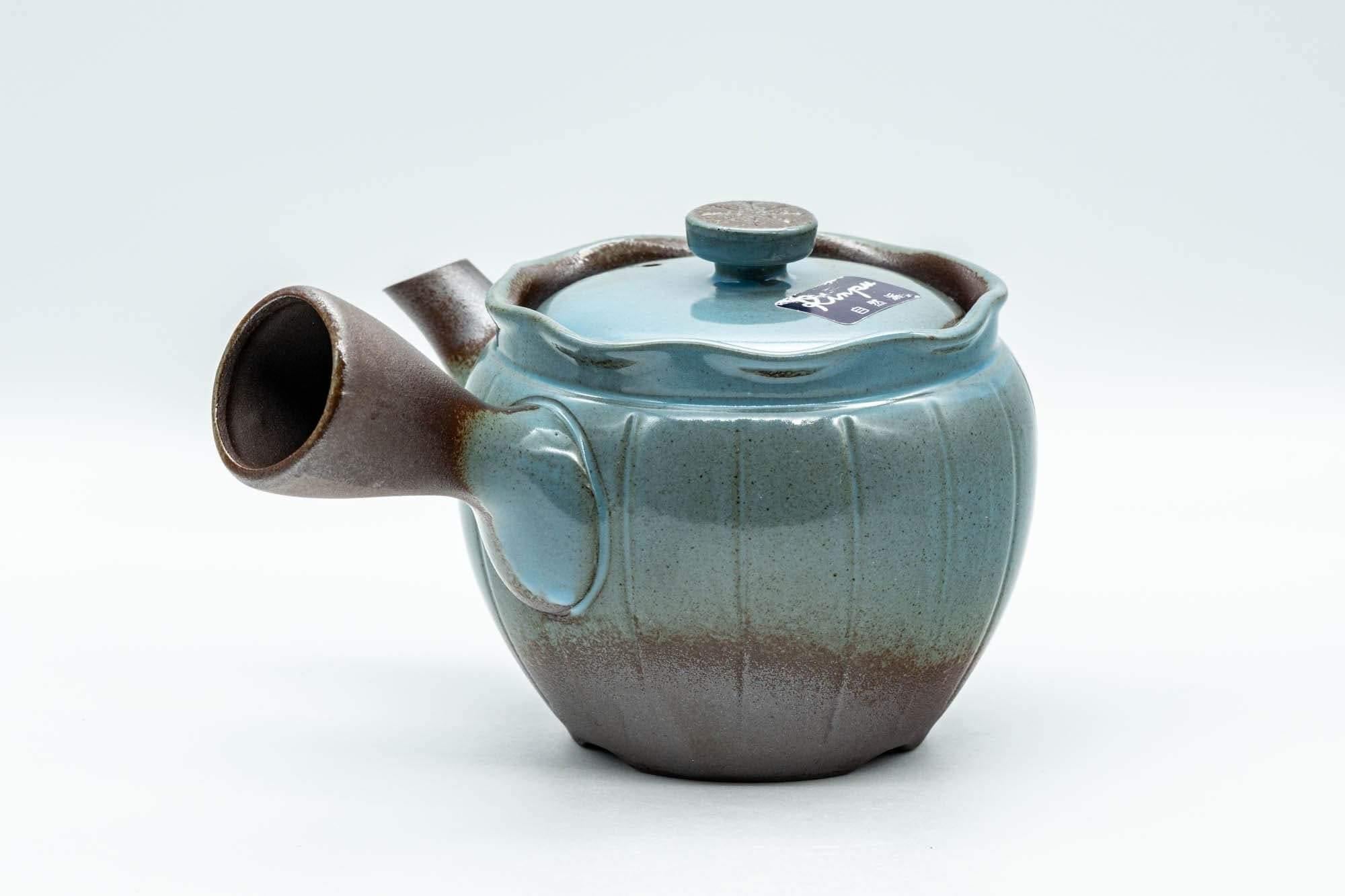 Japanese Kyusu - Teal Blue Glazed Banko-yaki Teapot - 300ml - Tezumi