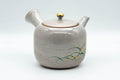 Tezumi — Japanese Kyusu - Grey Glazed Gold Decorated Debeso Teapot - 350ml — side view showing the spout