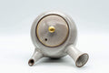 Tezumi — Japanese Kyusu - Grey Glazed Gold Decorated Debeso Teapot - 350ml — interior view showing the filter