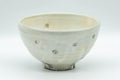 Tezumi — Japanese Matcha Bowl - Sugi-nari Chrysanthemums White Chawan- 400ml — front view