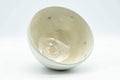 Tezumi — Japanese Matcha Bowl - Sugi-nari Chrysanthemums White Chawan- 400ml — three-quarter view