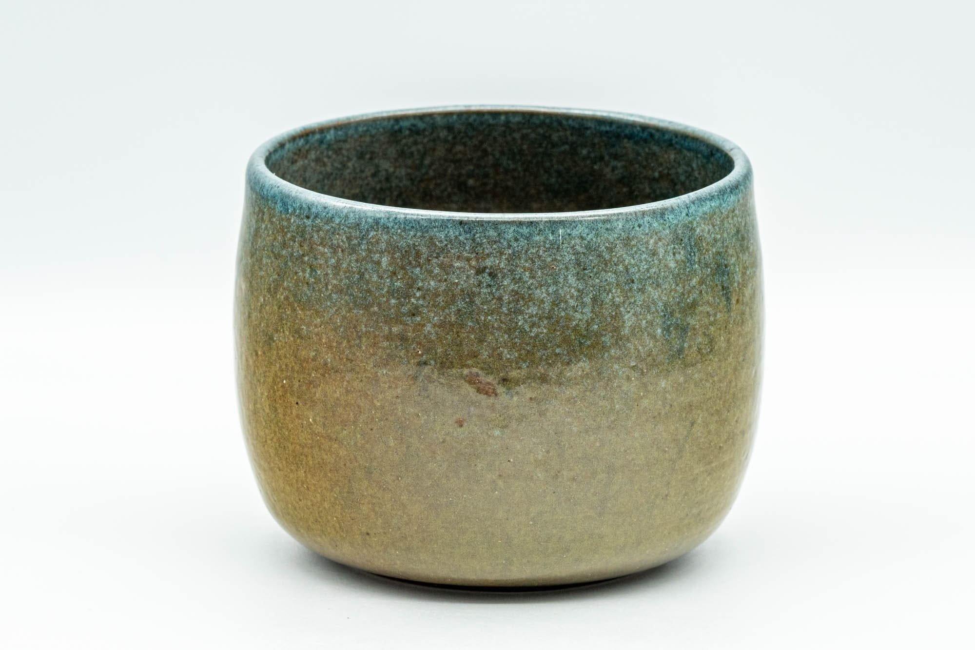 Japanese Matcha Bowl - Beige and Blue Crazed Glaze Chawan - 350ml - Tezumi