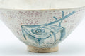 Tezumi — Japanese Matcha Bowl - Fountain Spotted Sugi-nari Chawan - 350ml — tipped to show the interior