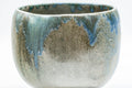 Japanese Matcha Bowl - Blue Drip-Glazed Tsutsu-gata Chawan - 600ml - Tezumi