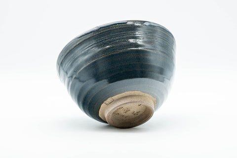 Japanese Matcha Bowl - Deep Blue Glazed Wan-nari Chawan - 350ml