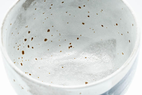 Japanese Matcha Bowl - Blue Hakeme and Grey Glazed Chawan - 350ml - Tezumi