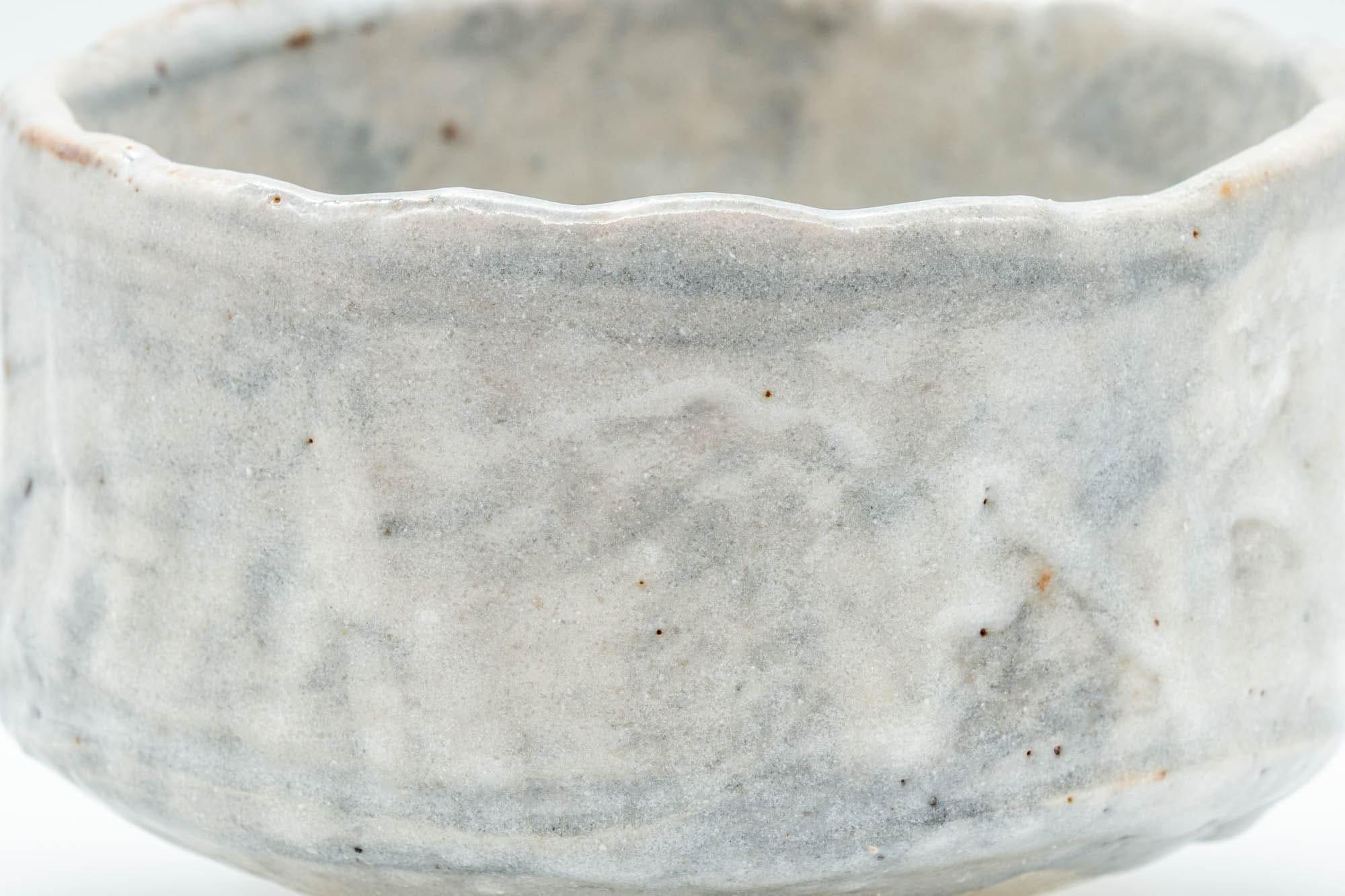 Japanese Matcha Bowl - Grey Drip-Glazed Hantsutsu-gata Chawan - 500ml - Tezumi