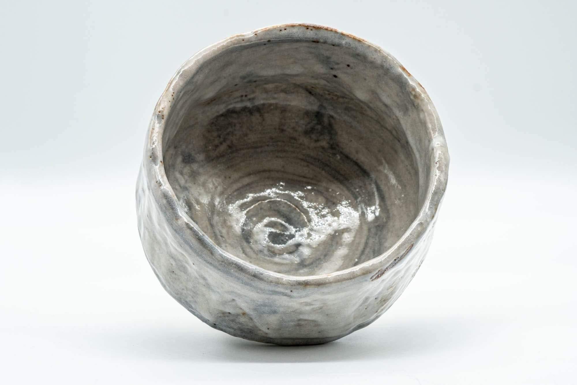 Japanese Matcha Bowl - Grey Drip-Glazed Hantsutsu-gata Chawan - 500ml - Tezumi