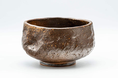 Tezumi — Japanese Matcha Bowl - Shiho-gata Shigaraki-yaki 容子 Chawan - 350ml — three-quarter view