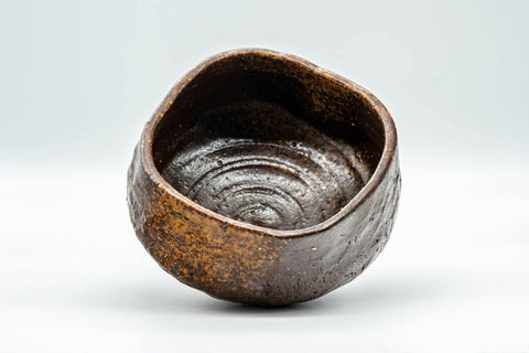Tezumi — Japanese Matcha Bowl - Shiho-gata Shigaraki-yaki 容子 Chawan - 350ml — top-down view of the interior