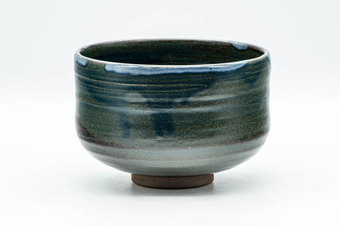 Japanese Matcha Bowl - Teal Blue Glazed Hantsutsu-gata Chawan - 450ml