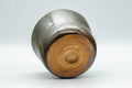 Tezumi — Japanese Matcha Bowl - Green Drip-Glazed Wabi-Sabi Winter Chawan - 300ml — tipped to show the interior