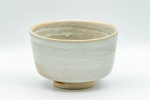 Japanese Matcha Bowl - White Drip-Glazed Hantsutsu-gata Chawan - 400ml - Tezumi