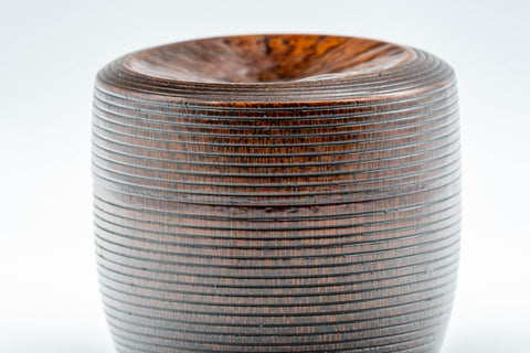 Japanese Natsume - Bamboo Lacquer Groovy Matcha Tea Caddy - 240ml