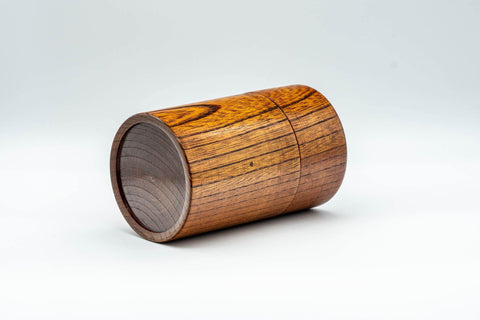 Japanese Chazutsu - 欅 Keyaki Wooden Tea Canister - 200ml - Tezumi
